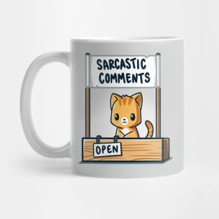 Cute Funny Cat Kitten Sarcastic Humor Quote animal Lover Artwork Mug